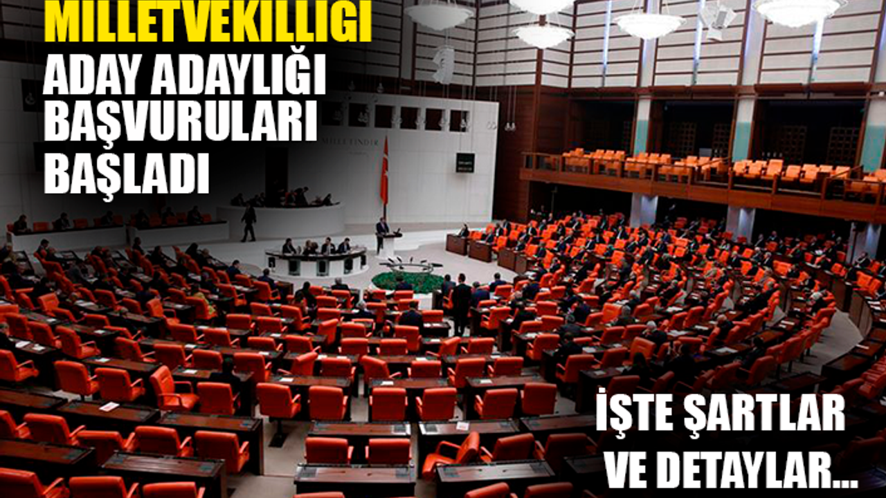 Milletvekiliği aday adaylığı başvuruları başladı! İşte şartlar ve detaylar...