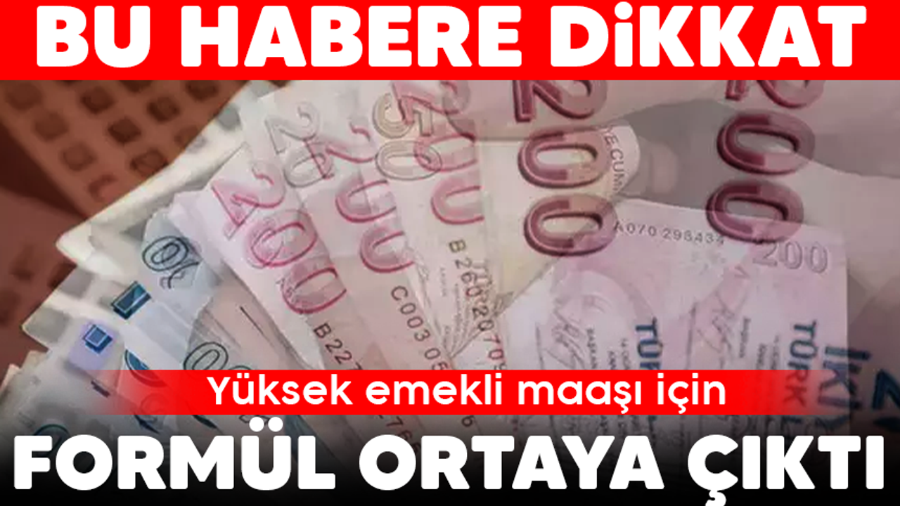 Milyonlarca kişiyi ilgilendiriyor! İşte yüksek emekli maaşı almanın formülü