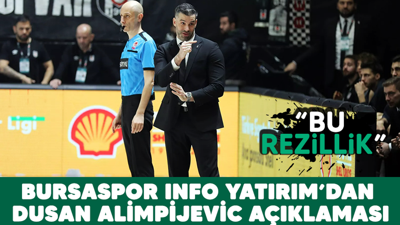 Bursaspor Info Yatırım’dan Dusan Alimpijevic Açıklaması
