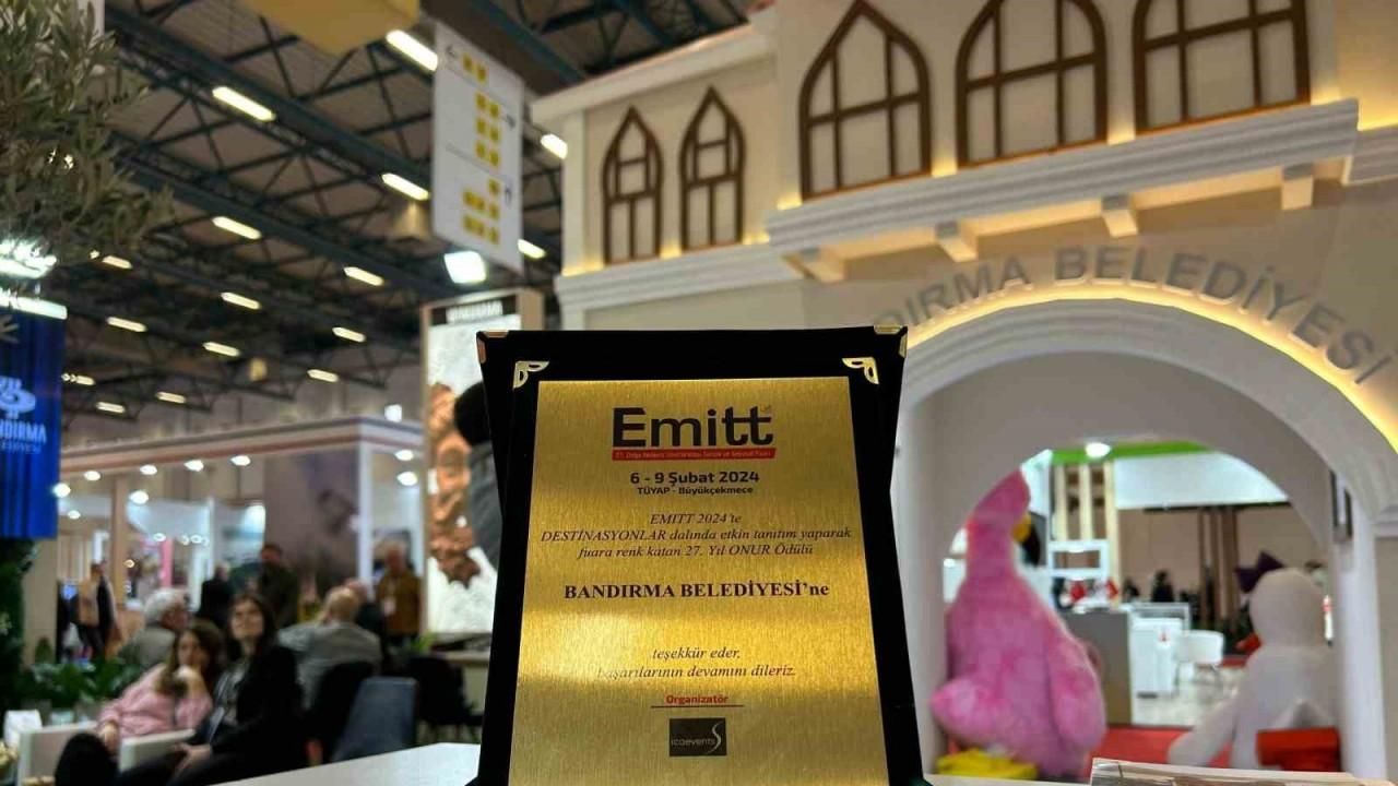 Bandırma Belediyesi ödüllerine bir yenisini daha ekledi