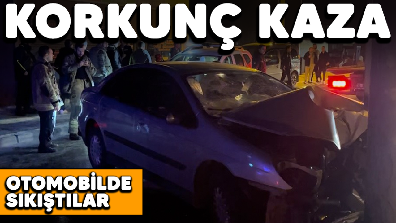 Bursa'da korkunç kaza! Otomobilde sıkıştılar