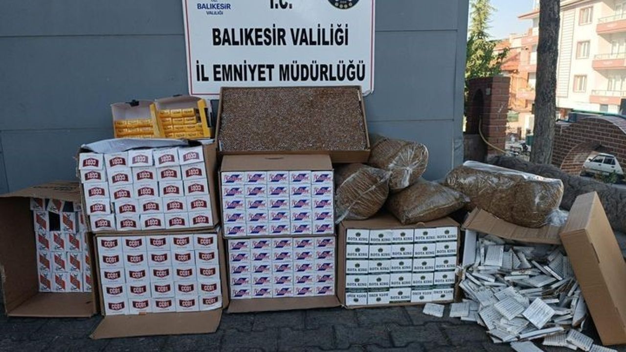Bigadiç’te polisten kaçak sigara operasyonu