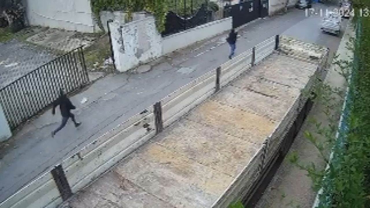 Polisten kaçarken duvara çarptı, yaya olarak kaçmaya devam etti