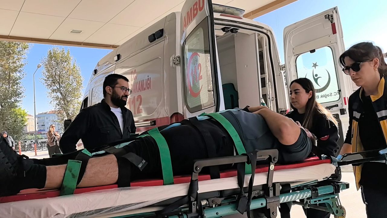 İnegöl'de işçi bir anlık hatasıyla hastanelik oldu