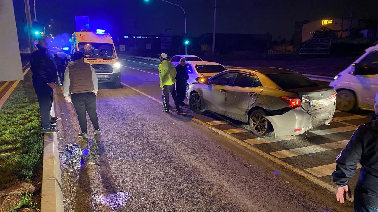 İnegöl girişinde zincirleme kaza; Yaralılar var