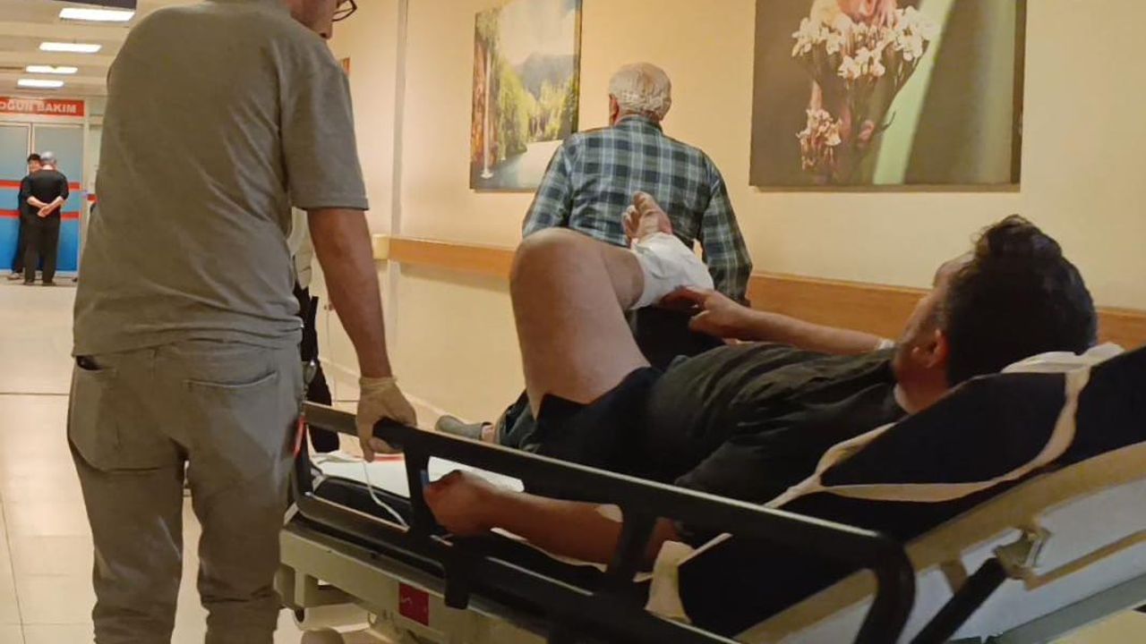 Odun keserken kanlar içinde kaldı Bursa'ya sevk edildi