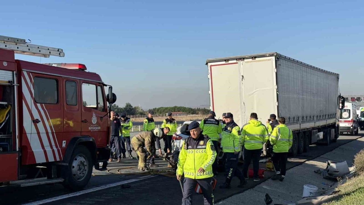 Silivri Kuzey Marmara Otoyolu’nda feci kaza: 1 ölü