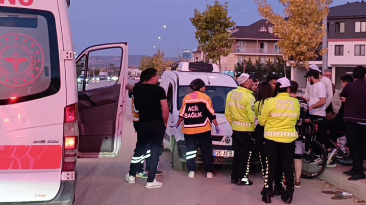 Köpeğe çarpmamak için yan yattı
