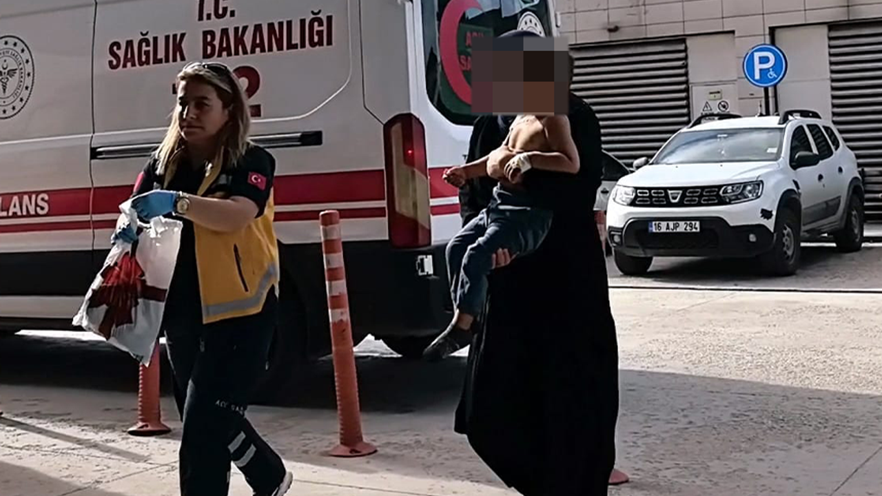 İnegöl'de kaynar su hastanelik etti