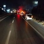 Bursa'da lüks otomobil alevlere teslim oldu: O anlar kamerada!