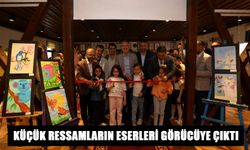 KÜÇÜK RESSAMLARIN ESERLERİ GÖRÜCÜYE ÇIKTI