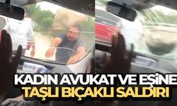 BURSA'DA KADIN AVUKAT VE EŞİNE TAŞLI BIÇAKLI SALDIRI KAMERADA