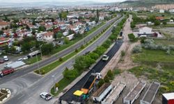 Nevşehir'de asfalt serimi tam gaz
