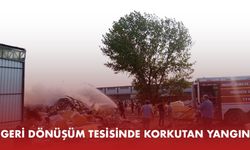 Geri dönüşüm tesisinde korkutan yangın