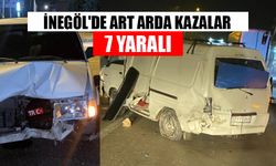 İnegöl'de art arda kazalar; 7 yaralı