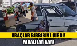 İnegöl'de araçlar birbirine girdi; Yaralılar var