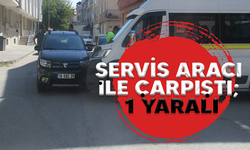 SERVİS ARACI İLE ÇARPIŞTI; 1 YARALI