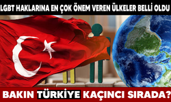 LGBT HAKLARINA EN ÇOK ÖNEM VEREN ÜLKELER BELLİ OLDU! BAKIN TÜRKİYE KAÇINCI SIRADA?