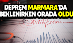 Deprem Marmara da Beklenirken Orada Oldu