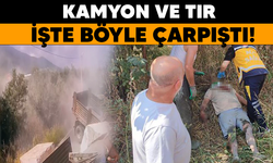 Kamyon ile Mermer Yüklü Tırın Kafa Kafaya Çarpışması!