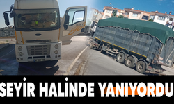 İNEGÖL'DE SEYİR HALİNDE YANIYORDU