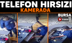 Bursa'da Telefon hırsızı kamerada