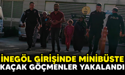 İnegöl girişinde minibüste kaçak göçmenler yakalandı