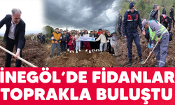 İNEGÖL’DE FİDANLAR TOPRAKLA BULUŞTU