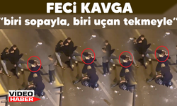 Biri sopayla, diğeri uçan tekmeyle darp etti