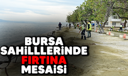 Bursa'nın sahillerinde fırtına mesaisi
