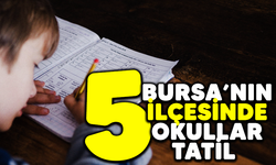 Valilikten açıklama geldi: Bursa'nın 5 ilçesinde okullar tatil