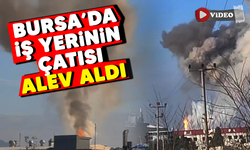 Bursa'da iş yerinin çatısı alev aldı
