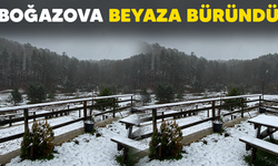 BOĞAZOVA BEYAZA BÜRÜNDÜ