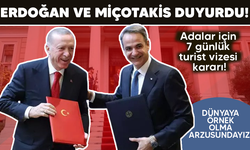 Erdoğan ve Miçotakis duyurdu! Adalar için 7 günlük turist vizesi kararı!