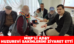 MHP'li aday huzurevi sakinlerini ziyaret etti