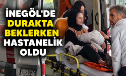 İnegöl'de durakta beklerken hastanelik oldu