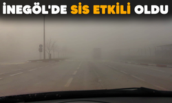 İnegöl'de sis etkili oldu