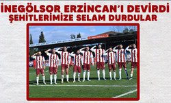 İnegölspor Erzincan'ı devirdi! Şehitlerimize selam durdular