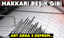 Hakkari beşik gibi! Art arda 3 deprem...