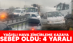Bursa’da yağışlı hava zincirleme kazaya sebep oldu: 4 yaralı