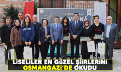 Bursa'daki Liseler Arası Mevlana Şiir Yarışması sonuçlandı