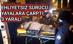 İNEGÖL'DE EHLİYETSİZ SÜRÜCÜ YAYALARA ÇARPTI; 3 YARALI