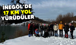 İnegöl'de 17 km yol yürüdüler