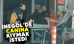 İnegöl'de canına kıymak istedi