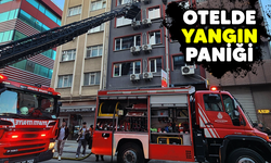 Otelde yangın paniği