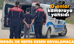 İnegöl'de nefes kesen kovalamaca! O anlar kameraya yansıdı