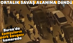 Ortalık savaş alanına döndü: Bursa'da komşuların park kavgası kamerada