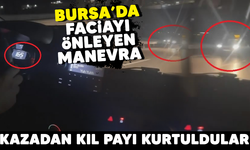 Bursa'da faciayı önleyen manevra! Kazadan kıl payı kurtuldular