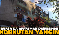 Bursa'da apartman dairesinde korkutan yangın