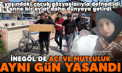 İnegöl'de acı ve mutluluk aynı gün yaşandı